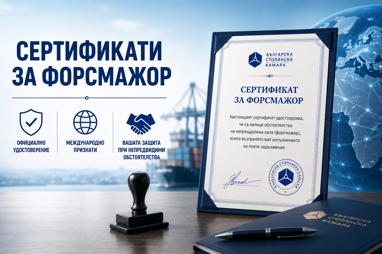Сертификати за форсмажор